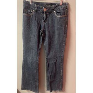 Guess Boot Cut Stretch Womens Dark Wash Blue Jeans Inseam Size 30